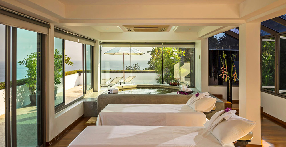 One Waterfall Bay Spa Room Setting Kamala Villa Images