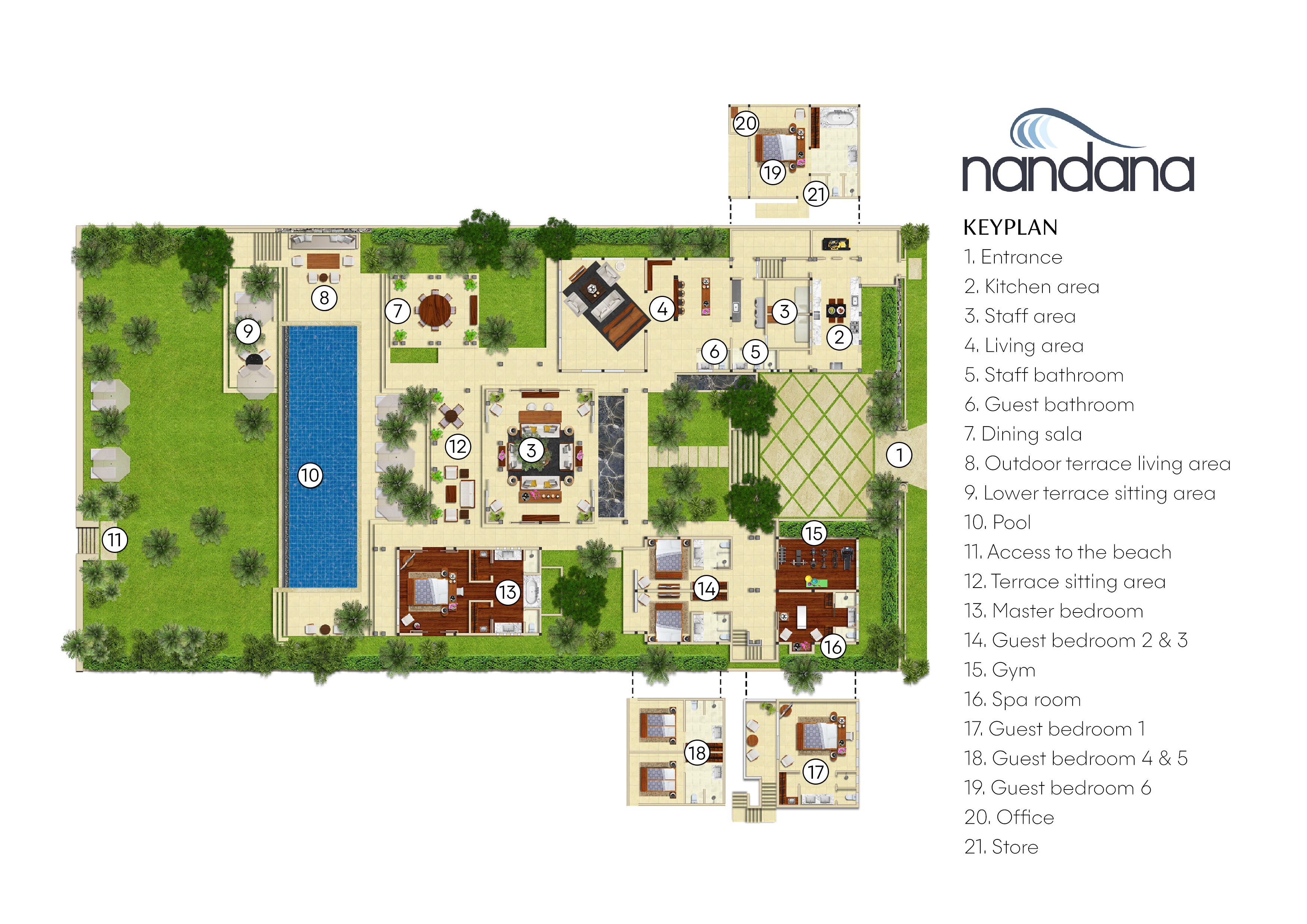 Villa Nandana floor plan