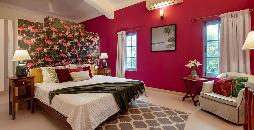Villa Nimaya -  Flamingo themed guestroom<br /><br />